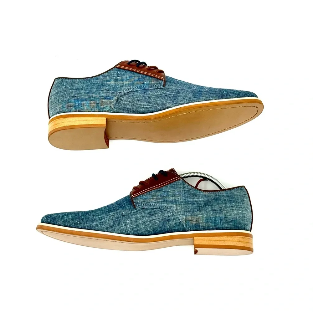 Giorgio Brutini Blue and Tan‎ Oxfords